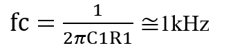 fc=1/(2*PI*C1*R1)